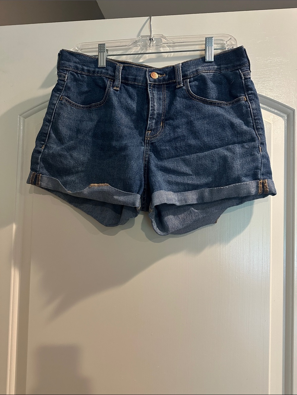 Old Navy Cuffed Dark Blue Denim Shorts